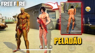 LIBEREI A SKIN DO ATTACK ON TITAN MAIS ESTRANHA DO FREE FIRE