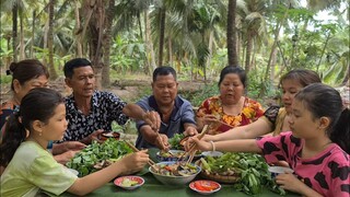 Cùng Gia Đình Thi Nhau Câu Cá Cùng với Nồi Mắm Kho Chất Lượng Nhúng Rau Vườn | TKQ & Family T978