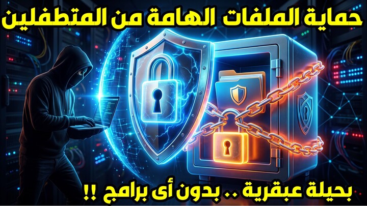 حماية الملفات الملفات الهامة من المتطفلين | بحيلة عبقرية بدون برامج