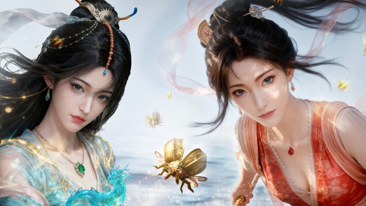 Album ảnh riêng của Hàn Lập: Song mỹ nhân Lạc Vân – Mộ Bái Linh & Liễu Mi