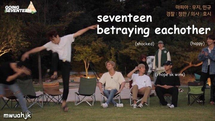 seventeen playing mafia (aka seventeen betraying each other) eng sub