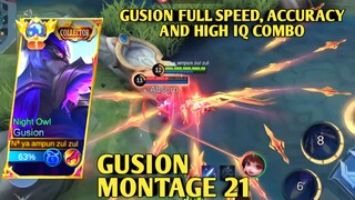 GUSION MONTAGE, HIGH ACCURACY AND IQ | MOBILE LEGENDS