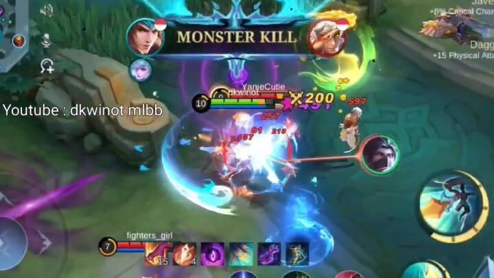 Zilong solo player VS 3 player tapi menang + Triple Kill