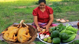 Wow amazing cooking two Chicken with chili recipe & Cooking life