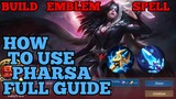 How to use Pharsa guide & best build mobile legends ml 2021