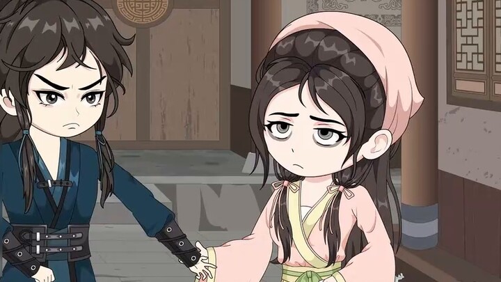 Episode 15, the ending, the character travels back in time to a martial arts novel and becomes an el