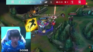 DoinB mặt không cảm xúc khi có được pha solo kill
