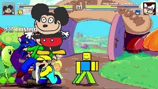 AN Mugen Request #1812: Mokey, Newbie, SM64 SMG4, T.Winky VS Daniel, Sonic, Mario, Peashooter