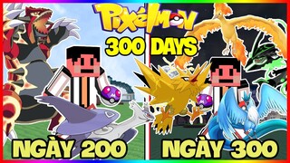 Tóm Tắt 300 Ngày Minecraft Pixelmon Sinh Tồn Siêu Khó |Thu Phục Bộ 3 Pokemon Chim Huyền Thoại ĐLB !!