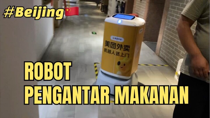 Ngikutin Robot Pengantar Makanan #beijing