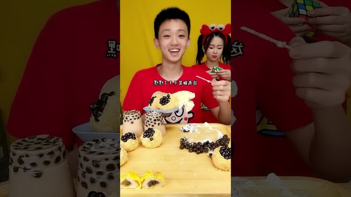 Thử Thách Dùng Ống Hút Gắp Đồ Ăn #shorts #mukbang