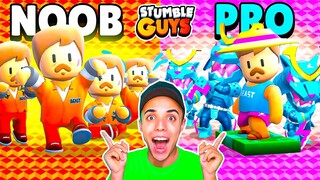 SKINS MRBEAST *NOOB vs PRO* BATALLA FINAL en STUMBLE GUYS! 😱