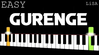 LiSA - Gurenge - Demon Slayer - Kimetsu no Yaiba OP | EASY Piano Tutorial