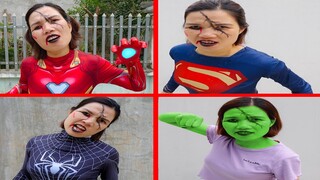 Team She Hulk and SuperHeros Become Zombies - Funny Green