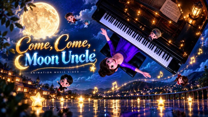 Come, Come, Moon Uncle 🌙✨ | Magical 3D Animation Music Video
