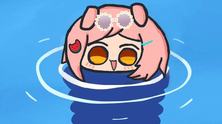 ลูกหมูเล่นน้ำ