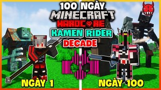 SongFish Review 100 Ngày Sinh Tồn Kamen Rider Decade Minecraft Siêu Khó Bất Ngờ Chưa