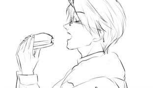 APH/Mishoushu】Cara memotret Alfred dengan jujur saat dia sedang makan hamburger