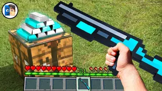 Minecraft in Real Life POV - Realistic Crafting Animation Realistic Texture Pack
