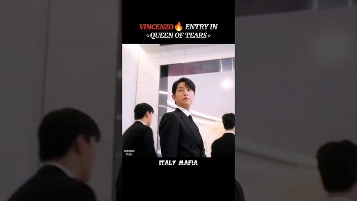Vincenzo🔥 entry in Queen of tears✨ #kdrama #vincenzo #queenoftears