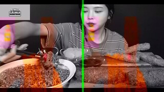 Cheese Roll Cutlet, Buldak Noodles and Deep-fried Shrimp Mukbang ASMR Korean Eating Sound