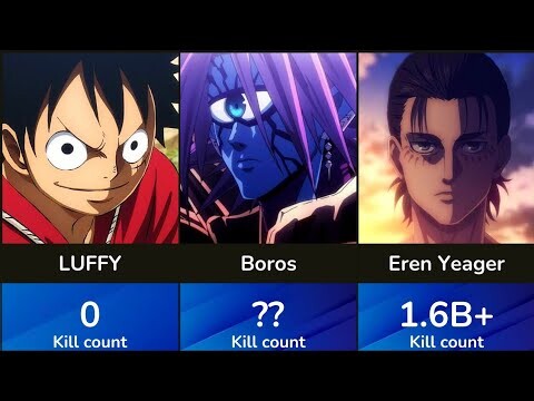 Anime Characters with Highest Kill Count