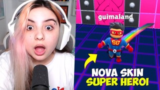 TESTEI a NOVA SKIN de SUPER HERÓI da NOVA ATUALIZAÇÃO 0.40 do STUMBLE GUYS!! MELHOR SKIN KKKK