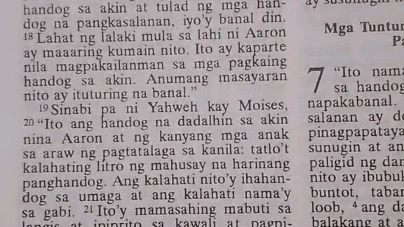 Pang Araw Araw na Talata      Leviticus 6:19-23.