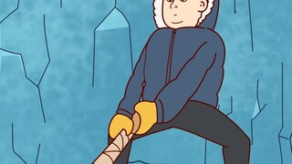 费大力气凿冰来慰问老鱼了