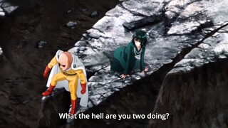 ワンパンマン Saitama protects Fubuki from the fastest dangerous criminal, Tasumaki is confused Saitama