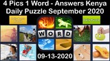 4 Pics 1 Word - Kenya - 13 September 2020 - Daily Puzzle + Daily Bonus Puzzle - Answer - Walkthrough