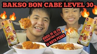 GOKIL!! AKBAR MAKAN BAKSO CAMPUR BON CABE LEVEL 30 🔥🔥🔥