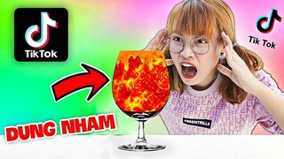 THỬ THÁCH LÀM THEO NHỮNG VIDEO TRIỆU VIEW TRÊN TIKTOK - Hà Sam Làm Dung Nham Núi Lửa Phun Trào