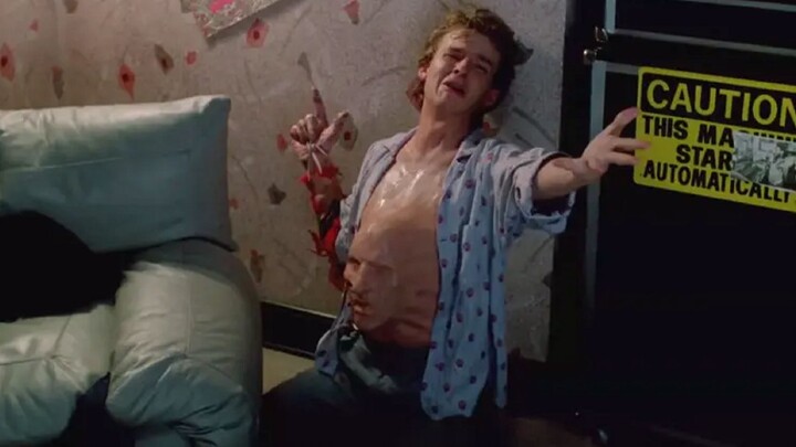 Classic horror film “A Nightmare on Elm Street 2”: A boy, haunted by a malevolent spirit, turns to h
