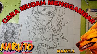 cara yg sangat mudah menggambar anime Naruto part.1