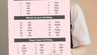 pick your Korean name ☺️☺️