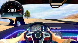 2021 Mercedes Benz S-Class, 280km/h Top Speed on Santorini Driving School Sim