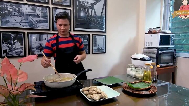 CHẢ CỐM – Món ngon mùa thu Hà Nội _ Cùng Cháu Vào Bếp