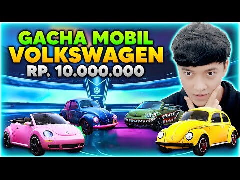 TOP UP SENILAI RP 10.000.000 ?! GACHA SKIN MOBIL VOLKSWAGEN HOKI BANGET !! - PUBG MOBILE