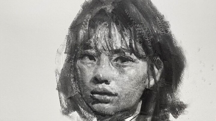 [Drawing]Charcoal sketch potrait