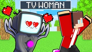 TV WOMAN Has a CRUSH on MAIZEN in Minecraft! - Parody Story(JJ and Mikey TV)