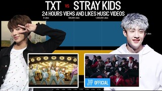 TXT 'Blue Hour' vs STRAY KIDS 'Back Door' Music Video in the First 24 Hours | KPop Ranking