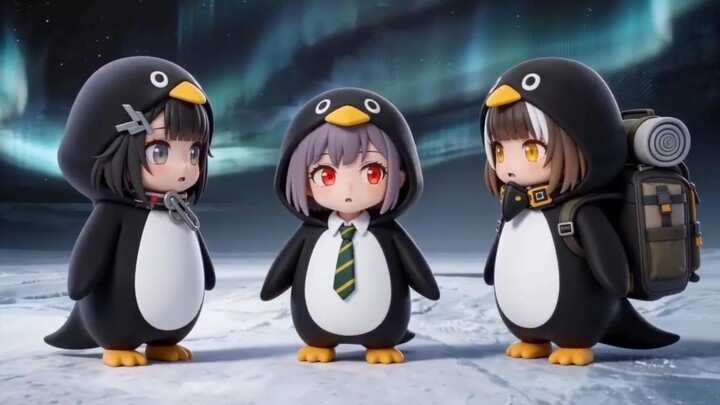 Tiga Angsa Berpose Bersama 🐧🐧🐧