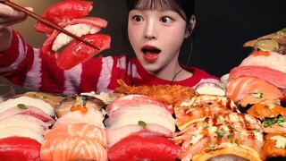 【คำบรรยายภาษาจีน Boki】ซูชิจานใหญ่ กินได้ไม่อั้นในครั้งเดียว!