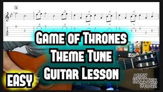 How to play Game of Thrones Theme Guitar Lesson Tutorial with TAB