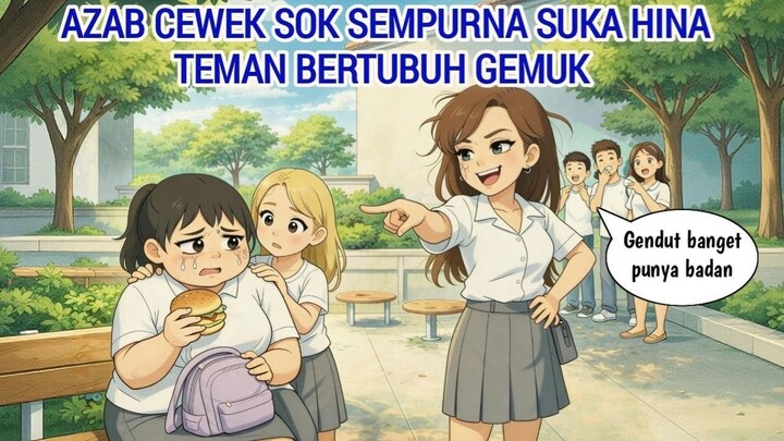 AZAB CEWEK SOK CANTIK DAN SOK SEMPURNA SUKA HINA TEMAN BERTUBUH GEMUK  ANIMASI A