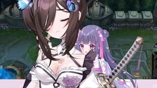 Japanese vtuber secretly bitten on the shoulder by other women