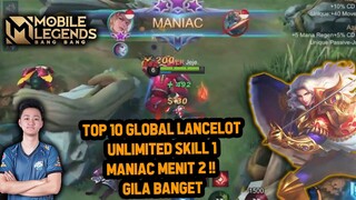 JEJE LANCELOT MANIAC MENIT 2 UNLIMITED SKILL 1 PUNCTURE ! GILA BANGET - Mobile Legends