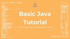 Basic Java Tutorial #20 Abstraction [Object Oriented Programming]