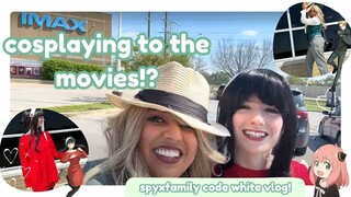 we went to the movies in cosplay?! || spyxfamily code: white vlog 🤍🍿